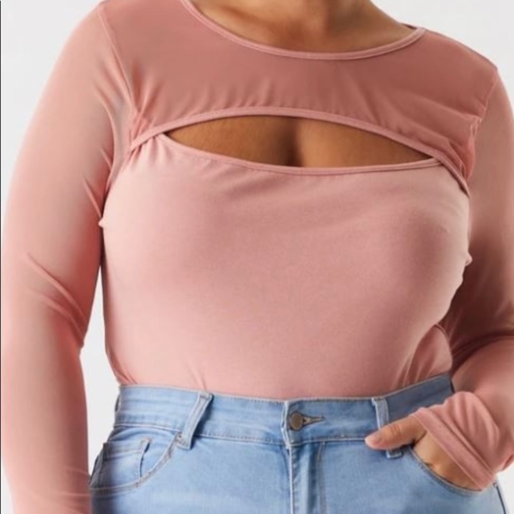 Plus Size Mesh Top